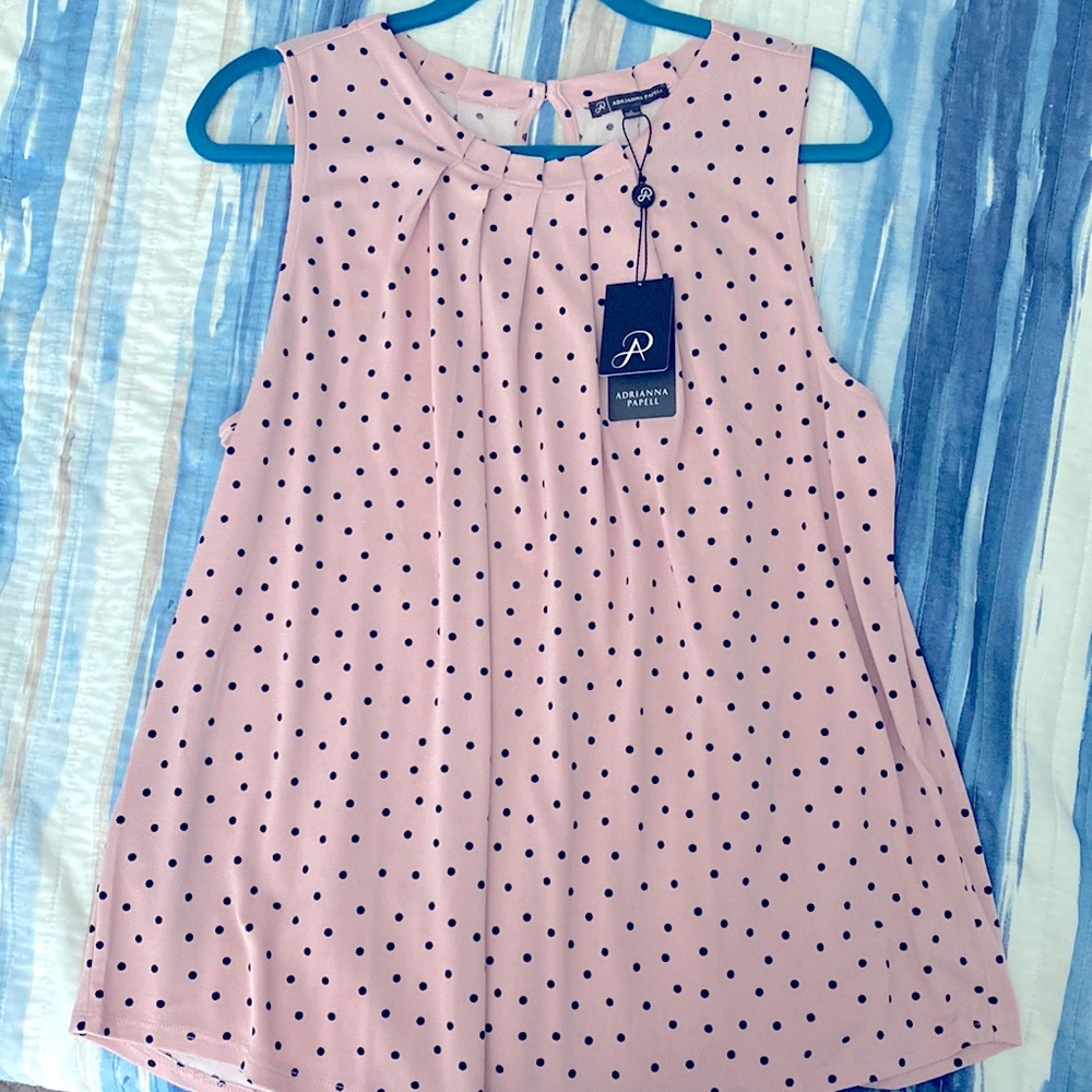 Sleeveless top from Adrianna Papell.
